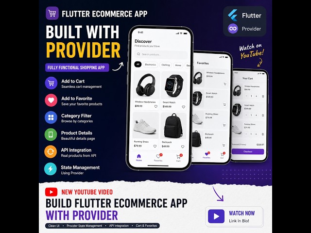 Flutter eCommerce App using Provider | Complete Flutter Project
