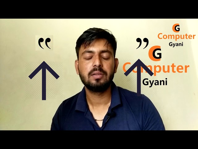 14.Quotation in HTML-1 || Computer Gyani