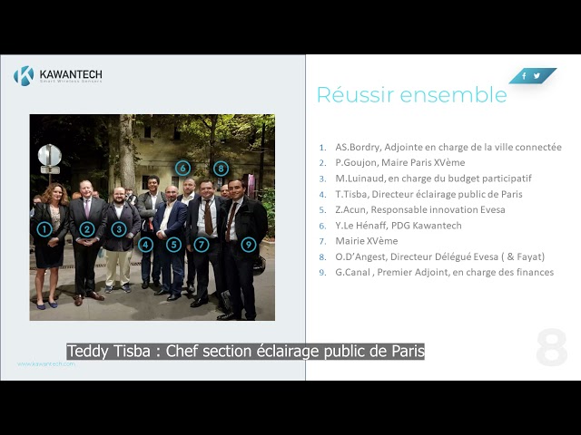 Paris : Inauguration seconde phase d'éclairage intelligent, dans le 15ème.