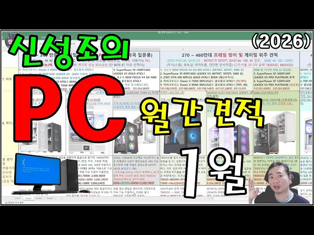 1월 월간견적 (박살난 PC 시장.. 존버단은 패배했다) 풀자막!! 자막 켜두고 보세요