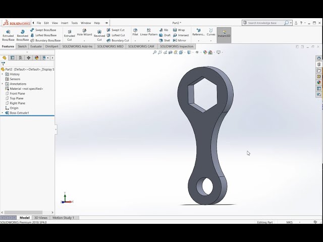 SolidWorks Beginner Tutorial | Create 3D Model from 2D Sketch | Step by Step