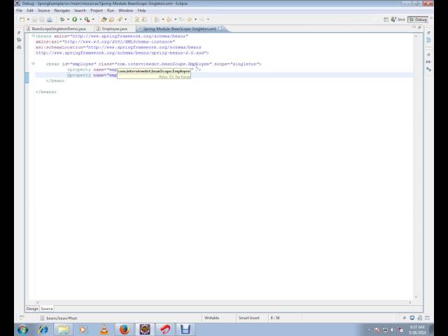 SPRING FRAMEWORK SINGLETON BEAN SCOPE DEMO TAMIL