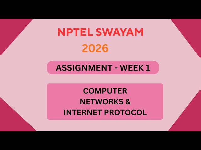 NPTEL Computer networks and internet protocol ASSIGNMENT 1 Solutions | Week 1 JAN 2026 #nptel