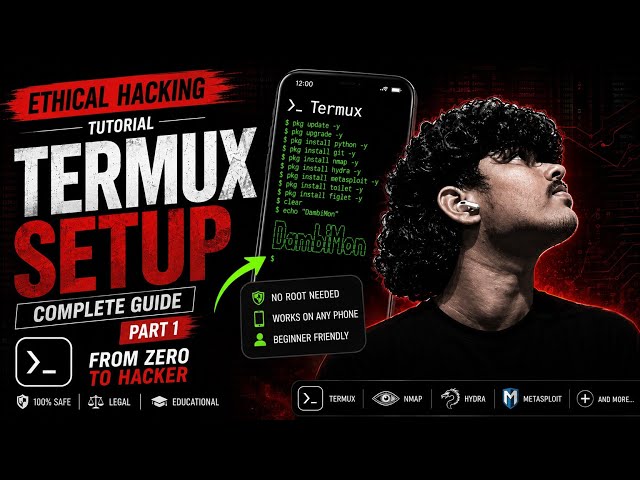 👉 🔥 START ETHICAL HACKING WITH TERMUX! 📱 | Beginner Setup | Malayalam | Part 1