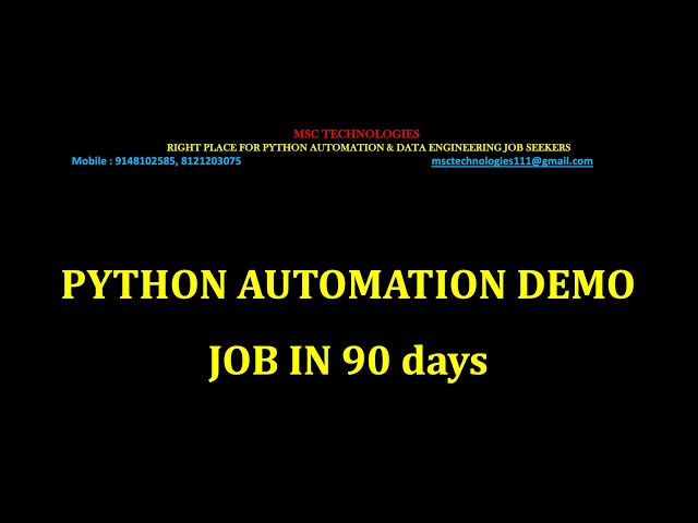 PYTHON AUTOMATION DEMO