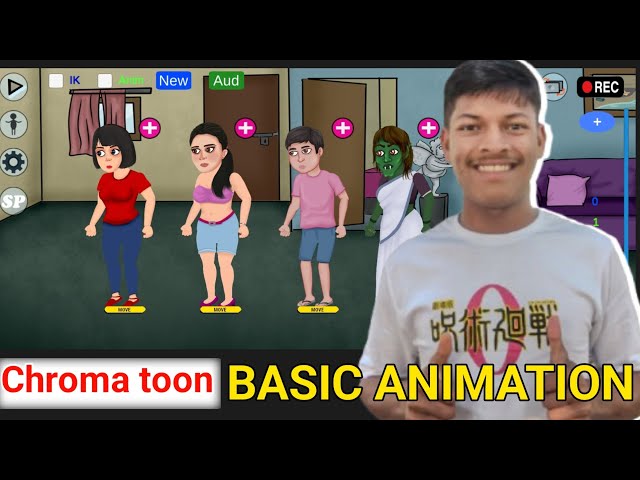 Chroma toon BASIC Animation 🤔 | How to make cartoon video with chroma toon| learn to basic animation
