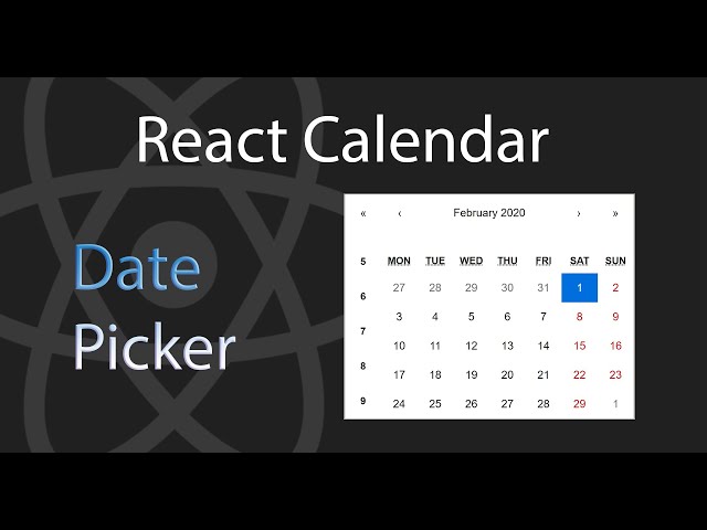 Ultimate Calendar - Date Picker | React Tutorial