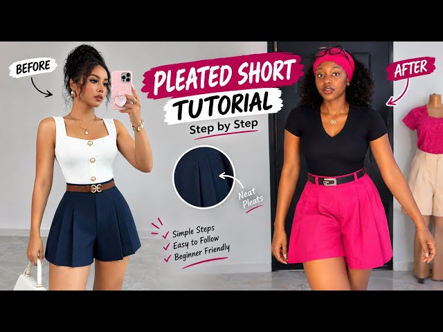 How to Sew Pleated Shorts ✂️ | Part 2 Sewing 