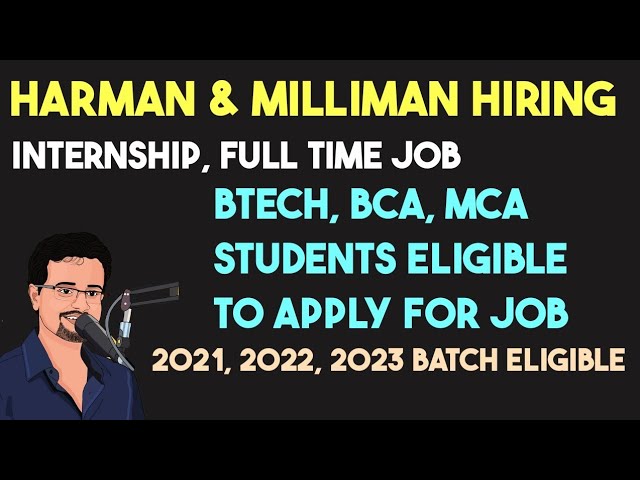 Harman, Milliman are Hiring || 2021/2022/2023 || BTech/BCA/MCA Eligible