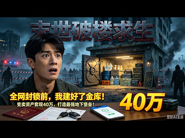 【末世囤货爽剧】丧尸危机全网封锁！我秒变卖资产套现40万，打造最强地下金库堡垒！#末日 #末世 #drama #movie#爽文#短剧