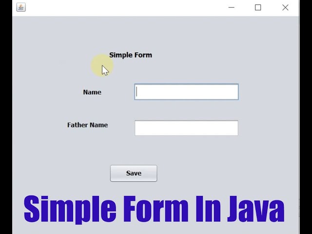 Make a Simple Form with Java GUI | With Swing | Urdu / Hindi | Tutorial 1