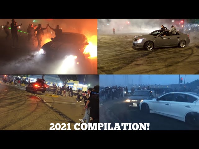 LA TAKEOVER 2021 CAR CRASHES, CLOSE CALLS, BEST TANDEMS, BEST CLIPS COMPILATION!!!