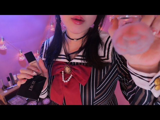 ASMR 𝐌𝐀𝐊𝐄𝐔𝐏 𝐎𝐍 𝐘𝐎𝐔💄🎀 (No Talking, Up Close, Skincare, Hi-Fi Sounds, 4K)