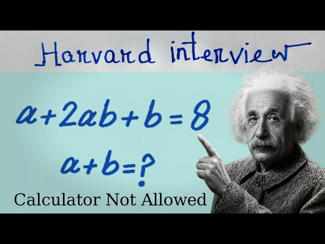 🧠 CAN YOU SOLVE THIS HARVARD ADMISSION INTERVIEW QUESTION? | CALCULATOR NOT ALLOWED 📵