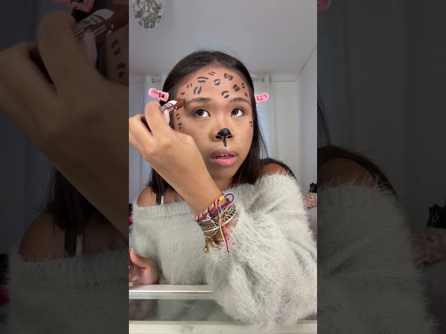 LEOPARD MAKEUP TUTORIAL 🐆 #leopardmakeup #nyxmakeup #halloweenmakeup #halloweenmakeup @nyxcosmetics