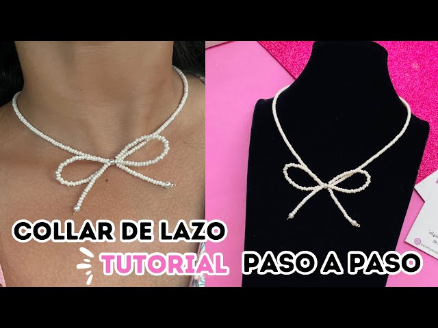 BOW NECKLACE / RIBBON EASY TUTORIAL, STEP BY STEP
