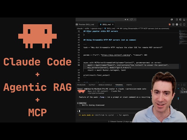 Claude Code pro features in action to build Agentic RAG with MCP