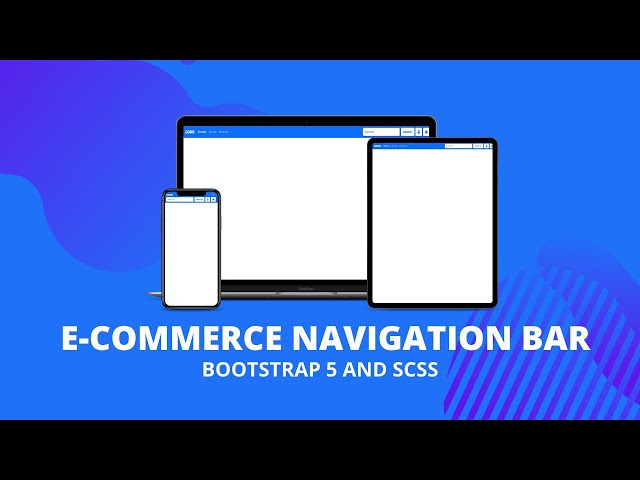 Ecommerce Navigation Bar with Cart Panel Using Bootstrap 5 and SASS/SCSS | Dipanjan Mukherjee