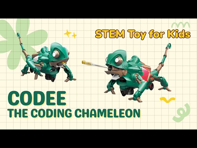 CODEE Color Sensing Coding Chameleon STEM Toy for Kids