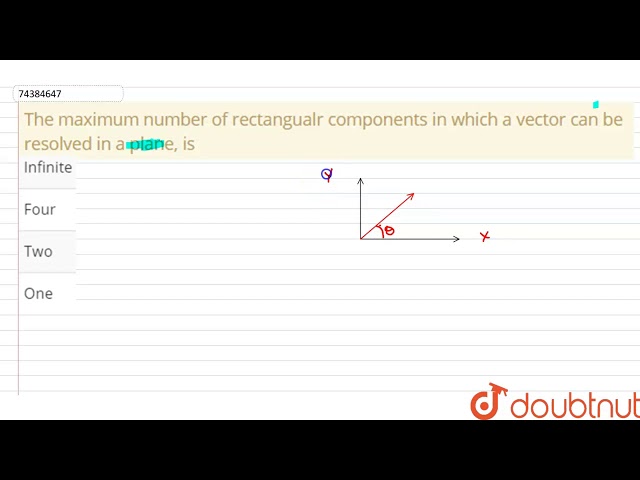 The maximum number of rectangualr components in which a vector c