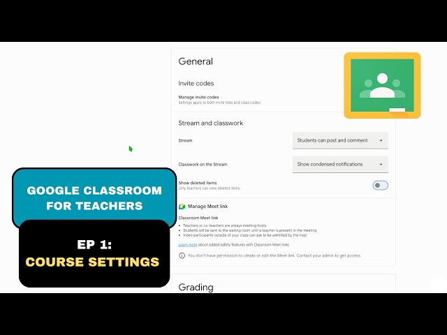 Google Classroom Tutorial for Beginners | Course Banner & Course Settings  (Ep 1)