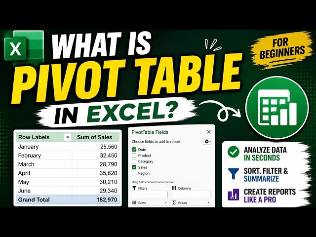 What is a Pivot Table in Excel? | Learn Pivot Tables 🔥