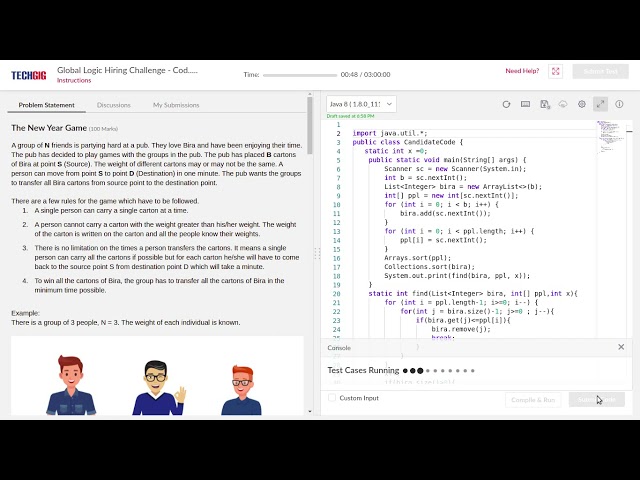 The new year game | Techgig | Global logic hire challenge | Passed all testcases