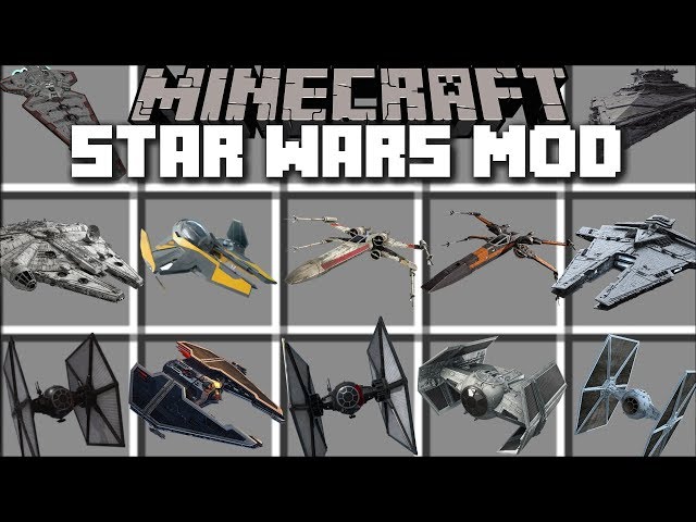 Minecraft STAR WARS PLANE MOD / FLY AROUND WITH STAR WARS SPACECRAFTS!! Minecraft