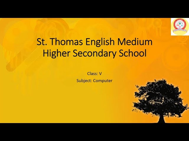 Std 5 # Computer # Ch 1