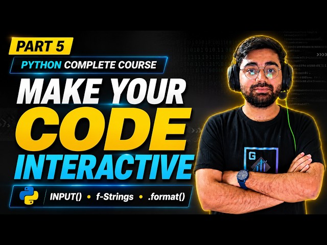 Python Input Function Explained | input(), Print(), f-Strings & .format() | Python Course Part 5