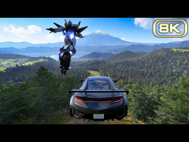 Forza Horizon 6 - Gundam Mech Race Gameplay (8K 60FPS)