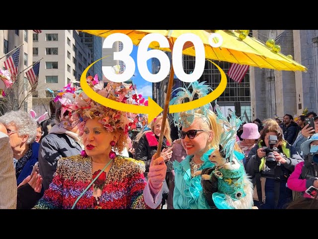 [4K 360°] New York City: Easter Parade & Bonnet Festival 2022