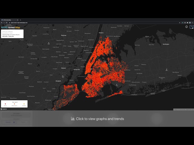 NYPD Arrest Map - React, Express, Node.js Data Visualization Project
