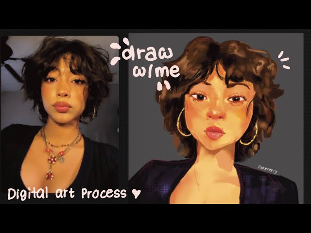 PORTRAIT digital art process ( draw w me ) 