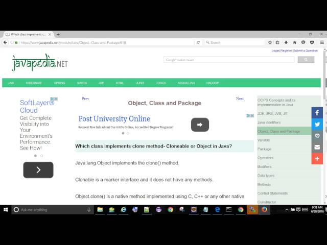 Which class implements clone method- Cloneable or Object in Java? | javapedia.net