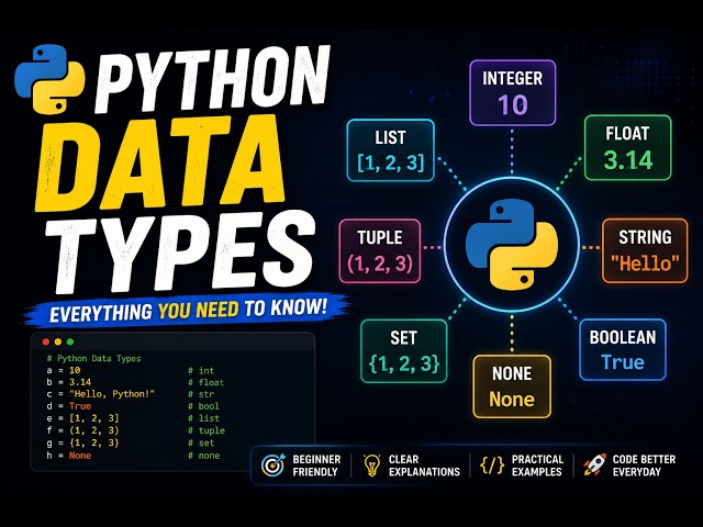 Python Data Types Explained | Complete Beginner Guide with Examples