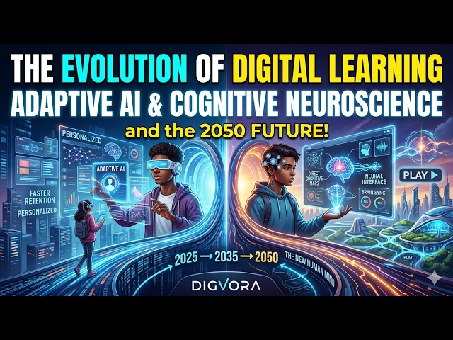 The Evolution of Digital Learning Adaptive AI, Cognitive Neuroscience, and the 2050 Future