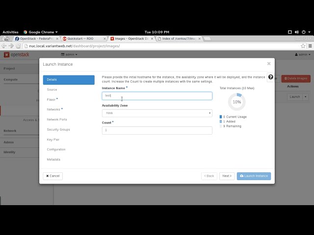 Installing Openstack Mitaka on CentOS using RDO