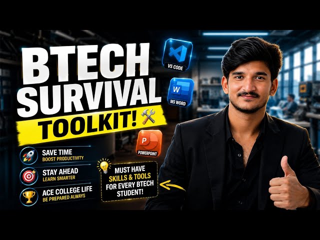 BTech Survival Toolkit 2026 🚀 | Essential Apps, Software & Skills Every Student Must Know