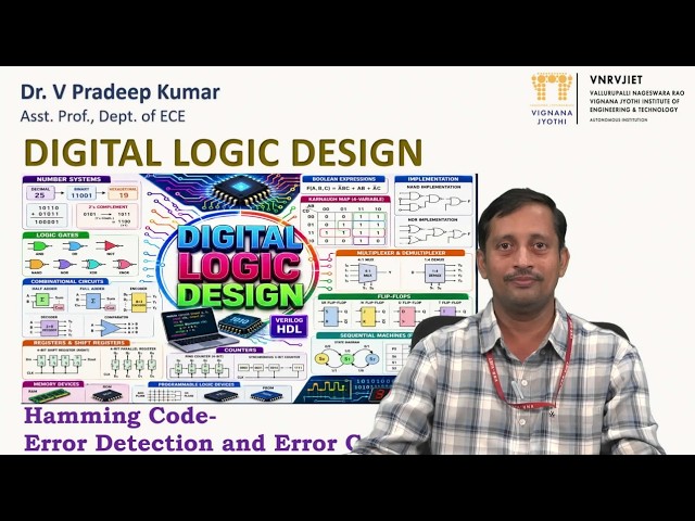 Hamming Code - Error detection and Error correction by Dr. V Pradeep Kumar
