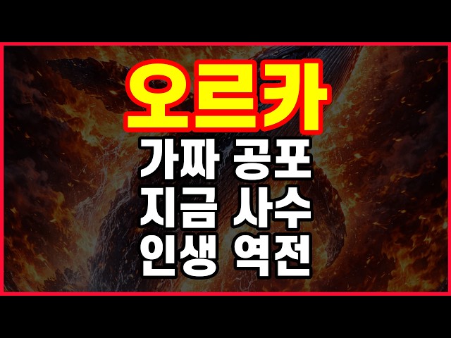 [오르카 코인] 폭등 전 마지막 기회! 고래가 만든 가짜 공포에 속지 마라! 지금 사수!