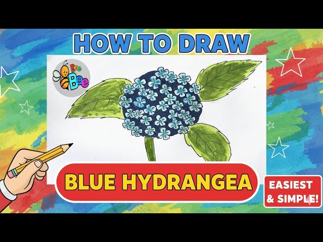 How to Draw a Hydrangea Flower | Easy Step by Step Drawing Tutorial