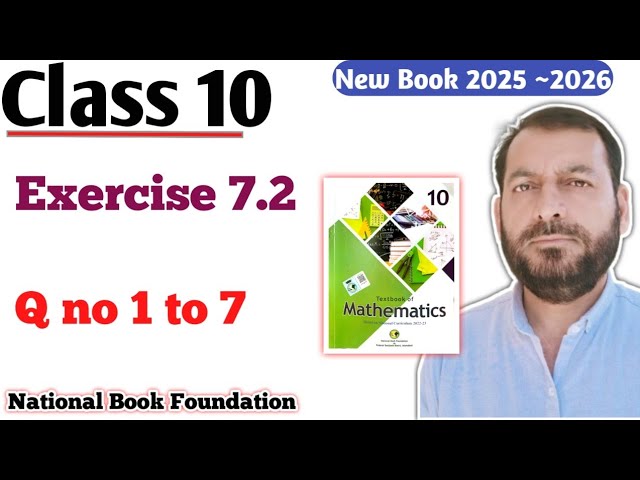 Class 10 Exercise 7.2 NBF Maths FBISE Ex 7.2 Class 10th Vector concept  Sir Nadeem Munawar 