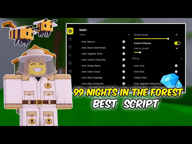 NEW 99 Nights in the Forest Script – Auto Farm, Bring Items, Max Days, Diamond Farm & More! (2026) 🐝