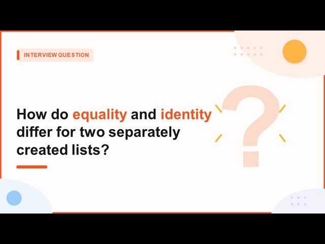 Python == vs is: Equality vs Identity Explained | Python Interview Question #python #pythoninterview