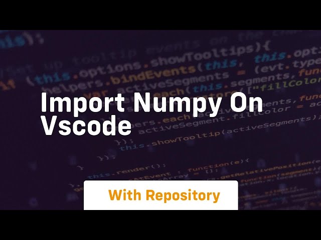 import numpy on vscode