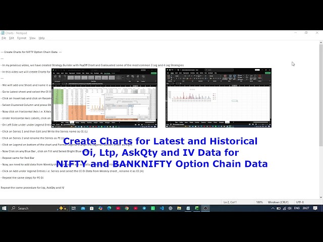 📊 Create Charts  Oi, Ltp, AskQty and IV Data📈 NIFTY and BANKNIFTY Option Chain Data 📊