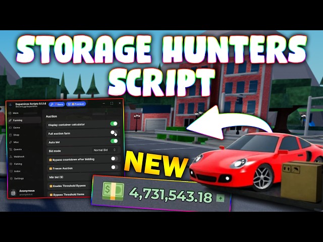 *NEW* Storage Hunters: Open World Script (PASTEBIN 2026) (AUTO QUEST, AUTO BET,AUTO PLACE,AUTO SELL)