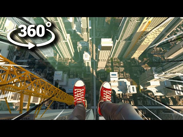 VR 360° FEAR OF HEIGHTS | 100m Heart-Stopping Freefall Experience in Sickway VR