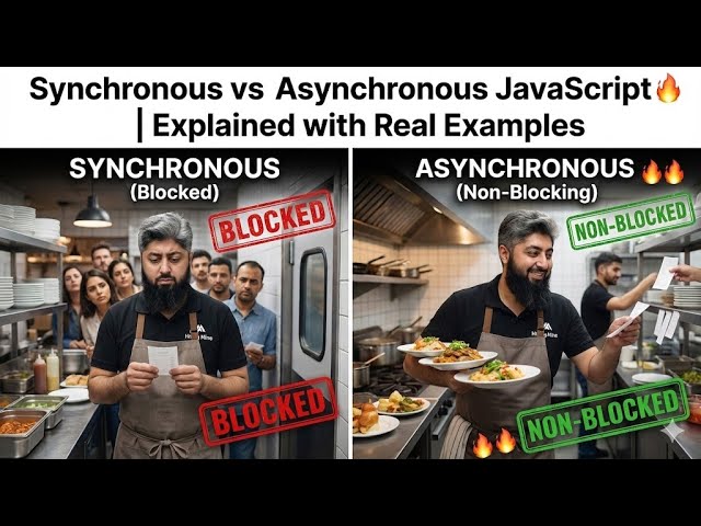 Synchronous vs Asynchronous JavaScript 🔥 | Explained with Real Examples